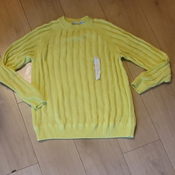 Lemon Yellow Long Sleeve Sweater - Picture 3 of 4